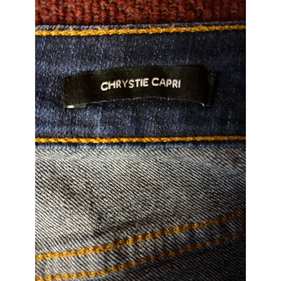 Nine West Womens Jeans Size 6 Chrystie Capri Denim Dark Blue Mid Rise - Picture 6 of 8